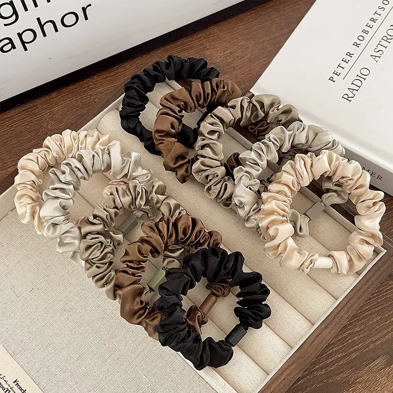 SilkenHold. Skinny Silk Scrunchies